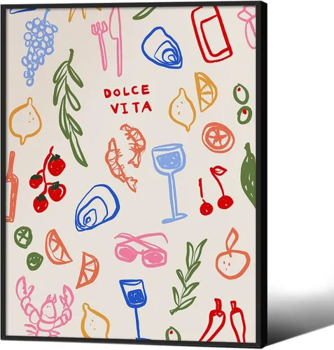 Vista 20 de MWZUPQ Póster de cóctel colorido de moda, retro, lindas copas de vino, lienzo, arte de pared, llena tu taza, pinturas impresiones de bares, cocina