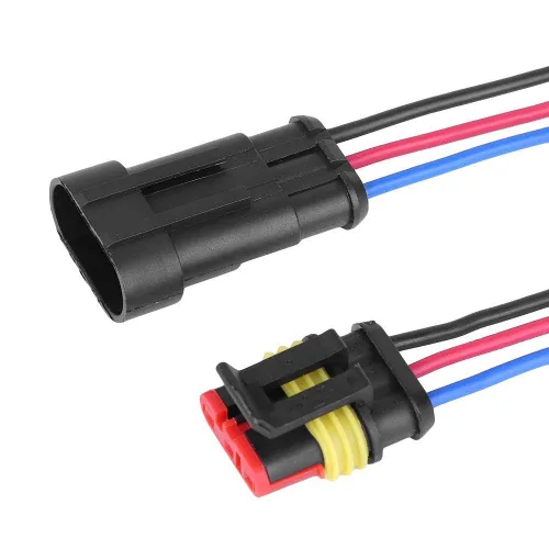 Vista 3 de Kits 3 Pin Way 3-Line 3P Car Auto Cable Conector Eléctrico Enchufe con Cable AWG Marino
