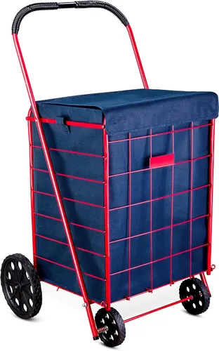 Vista 8 de Handy Laundry Forro para carrito de compras, 18 x 15 x 24 pulgadas, parte inferior cuadrada, se adapta al carrito de compras estándar, cubierta