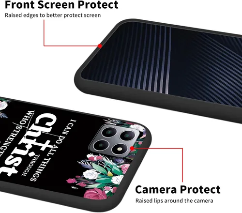 Vista 7 de Para Boost Mobile Celero 0.18 oz Plus Funda de teléfono 7" diseño de la Biblia a prueba de golpes delgado ligero para Celero 0.18 oz Plus Funda TPU