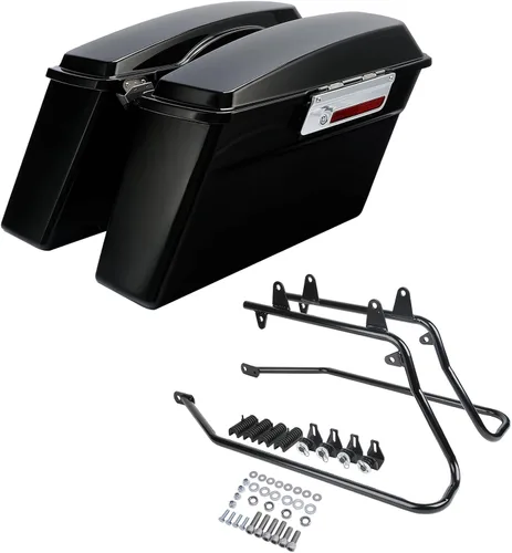Vista 35 de Kit de soporte de conversión para alforjas extendidas de 4" TCMT, compatible con Harley Heritage Softail Fatboy FLSTF Breakout 1984-2017, negro