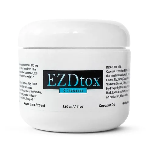 Vista 5 de EZDtox Cream - Heavy Metal EDTA Detox - 1 mes de suministro - Bomba de 3.5 oz