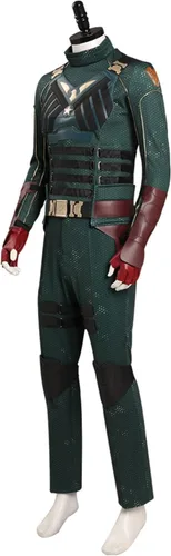 Vista 2 de Disfraz de soldado para niños y adultos, disfraz de soldado de la Unifrom Superhero Soldier Shirt pantalones, chaleco con cinturón, trajes