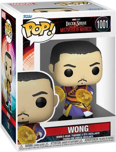 Vista 2 de POP Marvel: Doctor Strange Multiverse of Madness - Figura de vinilo de Wong Funko (con funda protectora de caja compatible), multicolor, 3.75