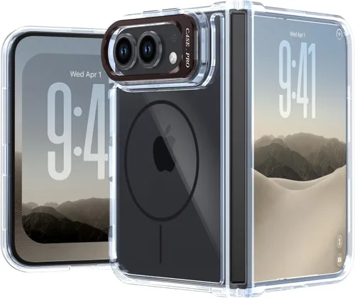 Vista 8 de Funda magnética para iPhone Duo, transparente, negra Negro
