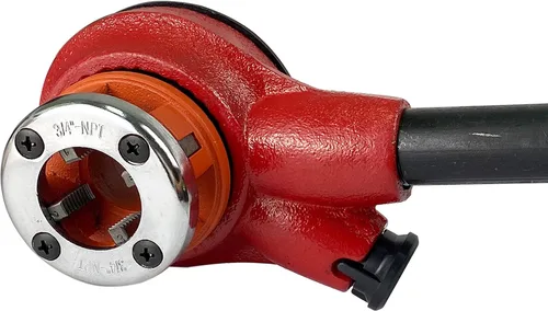 Vista 5 de HFS (R) - Juego de trinquetes para roscar tubos con mango, piezas de roscado de tubo con trinquete y herramienta de roscado de tubo con trinquete
