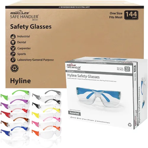 Vista 13 de SAFE HANDLER Hyline Anti Fog Color/Clear Safety Glasses, ANSI Z87.1