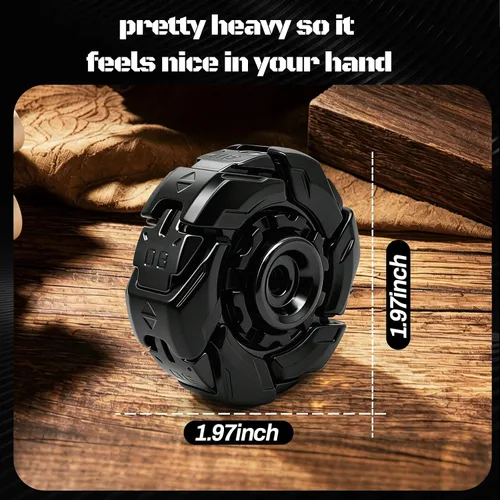 Vista 2 de EDC Fidget Sliders - Juguetes de metal para adultos para TDAH y ansiedad, autismo, alivio del estrés, juguetes de clicker, color negro