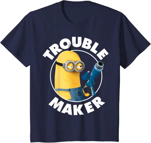 Vista 86 de Despicable Me Minions Kevin Fabricante de Problemas Gráfico Camiseta Negro