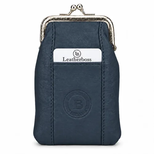 Vista 23 de Funda para cajetilla de cigarrillos de cuero con bolsillo para mechero, regular o 100 unidades, de Leatherboss (negro)