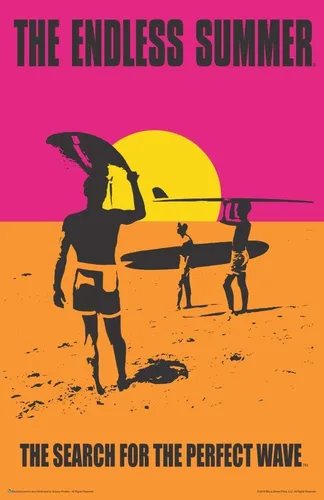 Vista 7 de Scorpio Posters The Endless Summer - Movie Mini Poster - Officially Licensed - 11" x 17" - with Black Wood Poster Holder