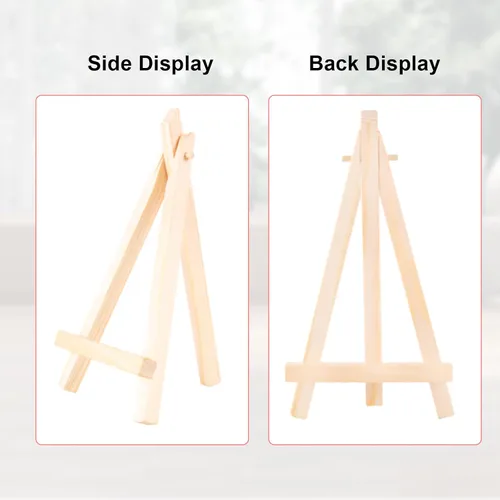 Vista 3 de 40 mini caballetes de madera de 6 pulgadas, soporte de trípode de madera para pintar, mini caballetes de mesa para tarjetas, artistas, manualidades