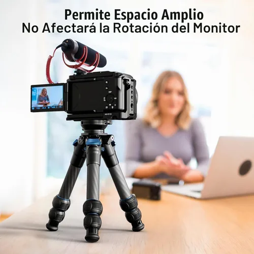 Vista 7 de SIRUI Jaula para cámara Sony ZV-E1 con agarre de silicona y abrazadera para cable para HDMI, placa de liberación rápida integrada para tipo Arca