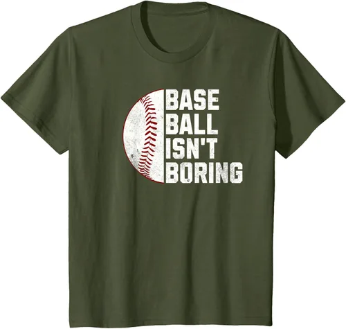 Vista 14 de Camiseta Baseball Isn't Boring, Negro
