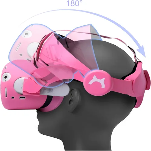 Vista 3 de HUAYUWA Adjustable Headband with Head Cushion Compatible for Oculus Quest 2 VR Accessories, Replacement for Elite Strap Comfortable Protective Head