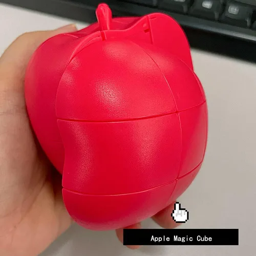 Vista 6 de Cubo de frutas 3D 3×3 Magic Speed Cube Juguetes educativos para niños Puzzle Cube Brain Teaser (manzana)