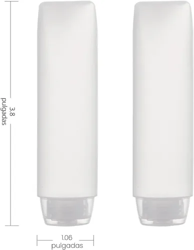 Vista 2 de OTO Paquete de 6 botellas de plástico de tamaño de viaje para líquidos, 1.0 fl oz/1 onza líquida, aprobados por la TSA para maquillaje, artículos