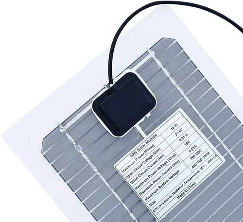 Vista 5 de XINPUGUNAG Kit de panel solar de 18 V 10 W, cargador de batería semi-flexible de célula monocristalina DIY módulo conector DC 12 V 5 V USB