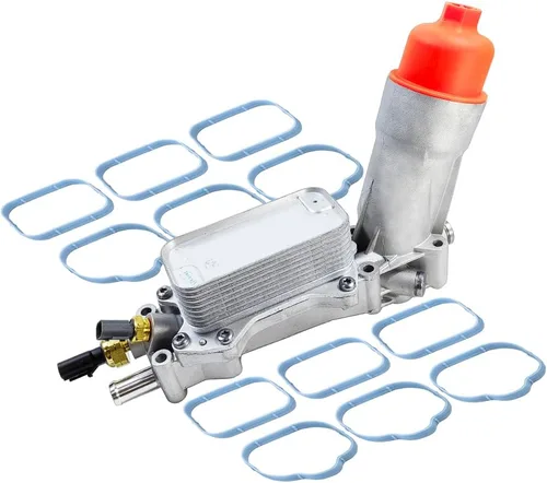 Vista 10 de Enfriador de aceite de motor de aluminio y carcasa del filtro de aceite Apto para Chrysler 200 300, Jeep Grand Cherokee Wrangler, Ram 1500