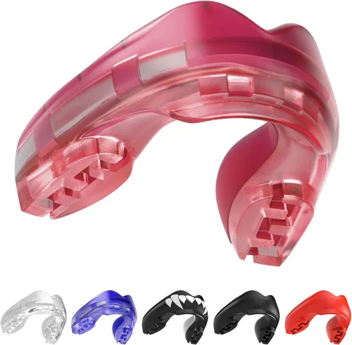 Vista 8 de SAFEJAWZ Protector bucal para aparatos ortopédicos, protección superior e inferior, protector bucal remoldeable con estuche para boxeo, baloncesto