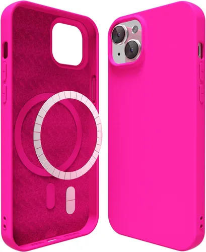 Vista 135 de oakxco Funda de silicona para iPhone 12 Pro Max, magnética, compatible con carga inalámbrica Magsafe, cubierta protectora de goma suave y delgada