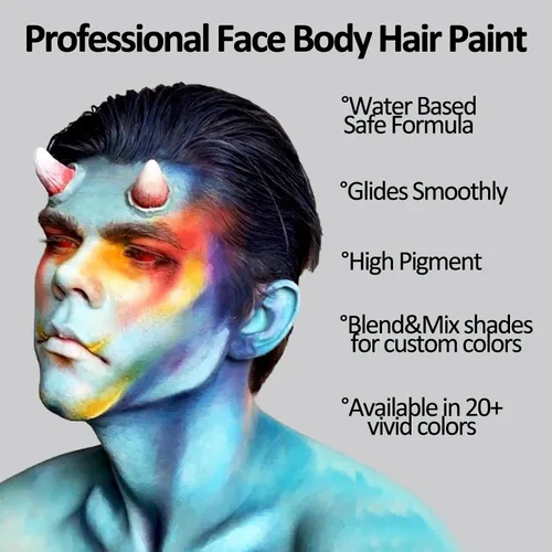 Vista 3 de Mysense Pintura en barra verde Amazon para el cabello de cara y cuerpo, maquillaje de Halloween, Elphaba Witch Gamora, color de cabello temporal