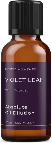 Vista 2 de Mystic Moments Dilución de aceite absoluto de hoja violeta - 1.7 fl oz - 3% mezcla de jojoba