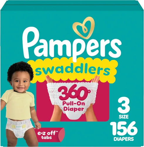Vista 20 de Pañales Pampers - Swaddlers 360° - Talla 3, 70 unidades, hasta 100% de protección contra fugas, ajuste cómodo y seco, diseñado para cambios fáciles