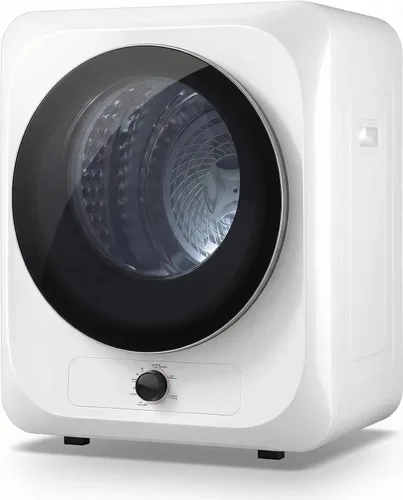 Vista 13 de Auertech Secadora de ropa portátil de 1.5 pies cúbicos, secadora eléctrica de carga frontal de 850 W con tambor de acero inoxidable, perilla