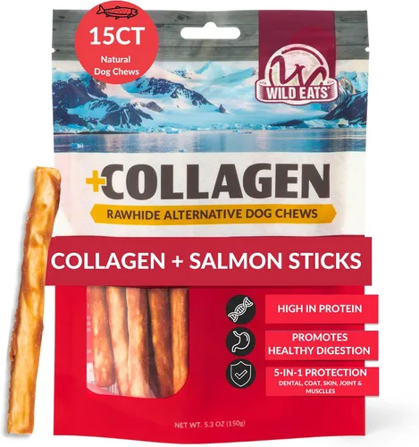 Vista 27 de Wild Eats Palitos de Colágeno de Pato Real Retriever para Perros, (15 Unidades) - Golosina Masticable para Perros de Larga Duración, Sin Cuero