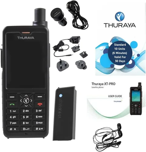 Vista 9 de OSAT Thuraya XT-PRO Teléfono satelital + SIM prepago NOVA de 10 unidades Validez de 30 días Cobertura de voz y SMS para comunicaciones remotas