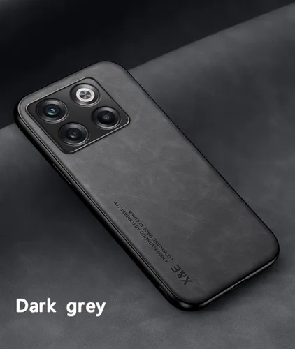 Vista 4 de Kepuch Silklike Funda para Oneplus 10T/Ace Pro - Cubierta Parachoques Placa De Metal Incorporada Para Oneplus 10T/Ace Pro - Negro
