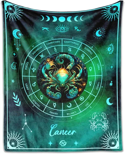 Vista 21 de Manta Acuario para Regalos, 40" x 30" Manta Rectangular de Franela del Zodiaco Acogedora, Regalo para Niños Niñas Adolescentes Mujeres Hombres