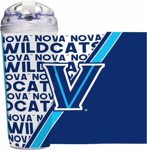 Vista 99 de Rico Industries Taza acrílica NCAA estándar de 24 onzas con tapa con bisagra, taza de doble pared oficialmente licenciada con pajita
