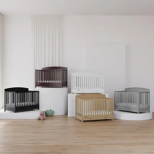 Vista 3 de Graco Benton - Cuna convertible 5 en 1 con cajón, certificado GREENGUARD Gold, se convierte de cuna de bebé a cama infantil, sofá cama y cama