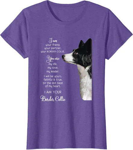 Vista 24 de Funny I Am Your Friend Your Partner Your Border Collie - Camiseta de regalo, Negro, S