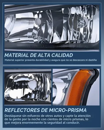 Vista 6 de Faros delanteros Nilight Silverado 2003-2006