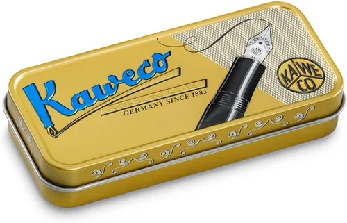 Vista 4 de Kaweco DIA2 Twist Pencil Gold 0.028 in HB I Lápiz mecánico acrílico exclusivo incluyendo caja de lata I Instrumento nostálgico de escritura de lujo