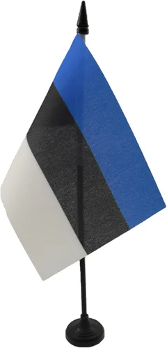 Vista 64 de AZ FLAG Aland Table Flag 4x6 in 100D Polyester Plastic Base Indoor use Finnish 15x10 cm desk flag stitched finish with reinforced edges with