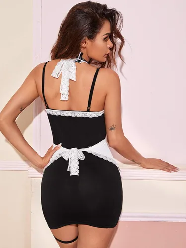 Vista 2 de Milumia - Conjunto de 5 trajes de encaje sexy para mujer