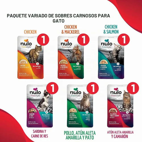 Vista 2 de Nulo Freestyle - Bolsa de comida húmeda para gatos y gatitos, de alta calidad, totalmente natural, sin granos, suave con aminoácidos para la salud