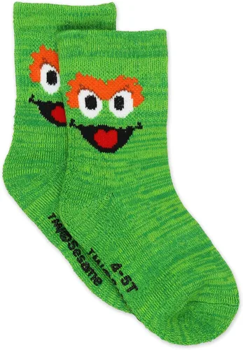Vista 6 de Sesame Street Elmo - Calcetines para niña con agarraderas (bebéniño pequeño)