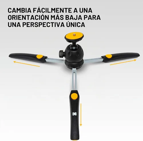 Vista 3 de Kodak PhotoGear - Mini trípode para teléfono, control remoto Bluetooth, mesa