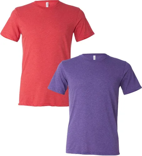 Vista 257 de Bella Canvas 3413c para hombre (1) Triblend verde + (1) Triblend rojo