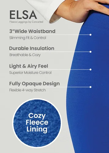 Vista 2 de Conceited Fleece Lined Leggings Women - Regular and Plus Size Tights - Premium Fabric in Many