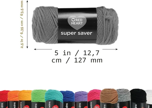 Vista 3 de Red Heart Super Saver Super Yarn - Kit de manualidades para proyectos de ganchillo y tejer y amigurumi