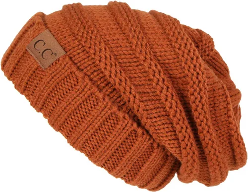 Vista 3 de Funky Junque Gorro holgado de punto trenzado de gran tamaño, grueso, suave, de gran