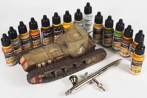 Vista 6 de Vallejo Pintura marrón tanque, 0.6 fl oz
