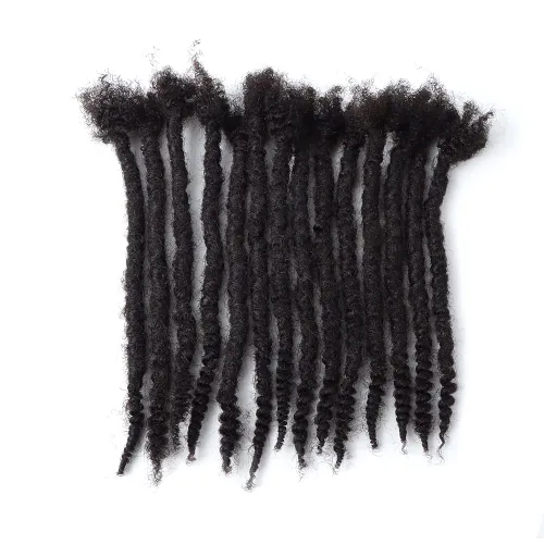 Vista 21 de Extensiones de cabello humano texturizado con extremos rizados, extensiones de cabello humano completamente hechas a mano para mujeres/hombres, se