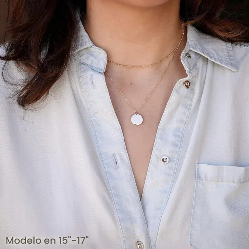 Vista 6 de MEVECCO - Collar escalonado con dije de corazón, hecho a mano, chapado en oro de 18 quilates, gargantilla delicada con flecha o barra en capas